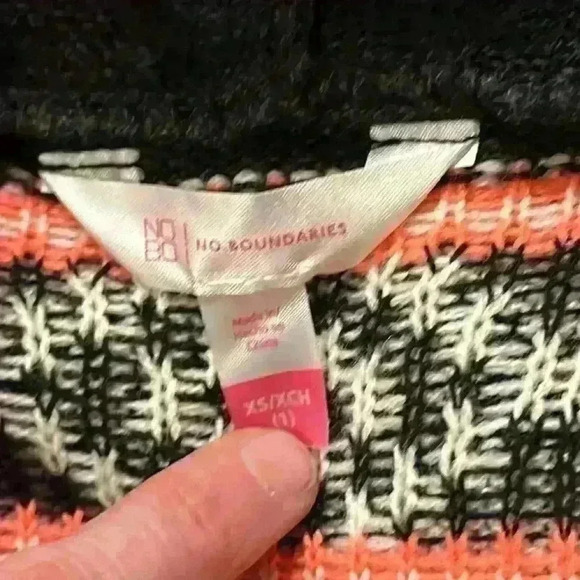 No Boundaries long open cardigan with hood women’s size XS - Picture 9 of 13